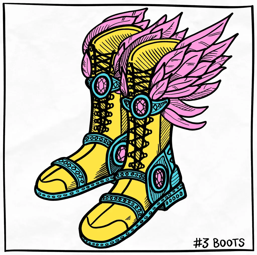 Winged boots