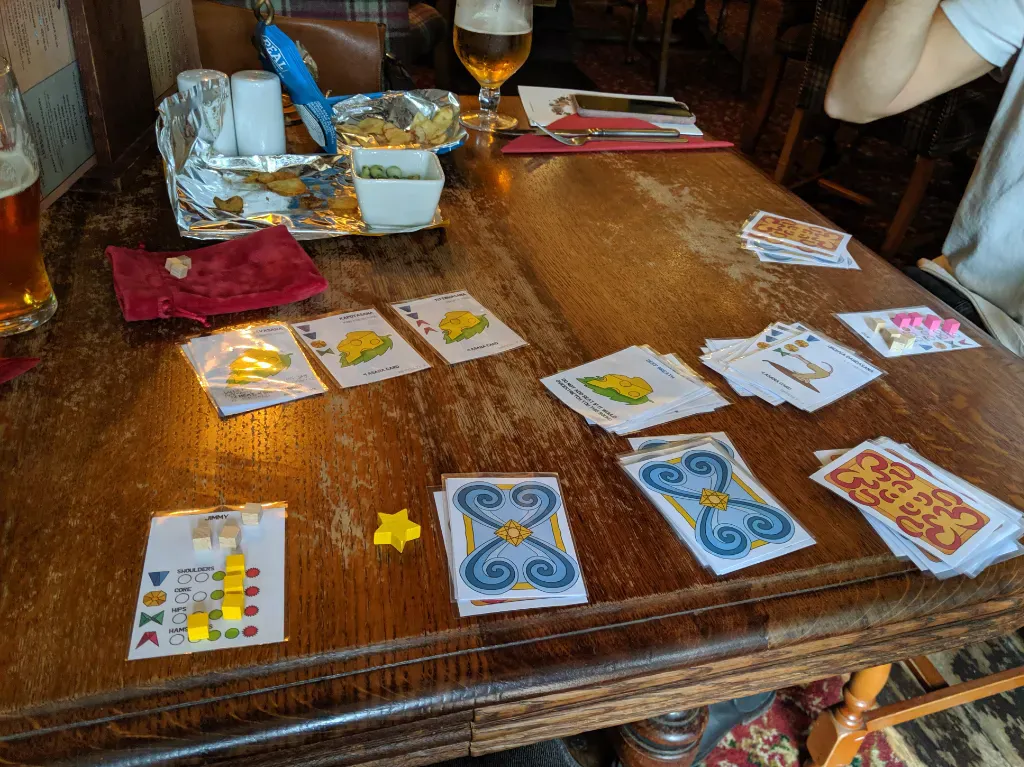 Playtesting the game in 2 players