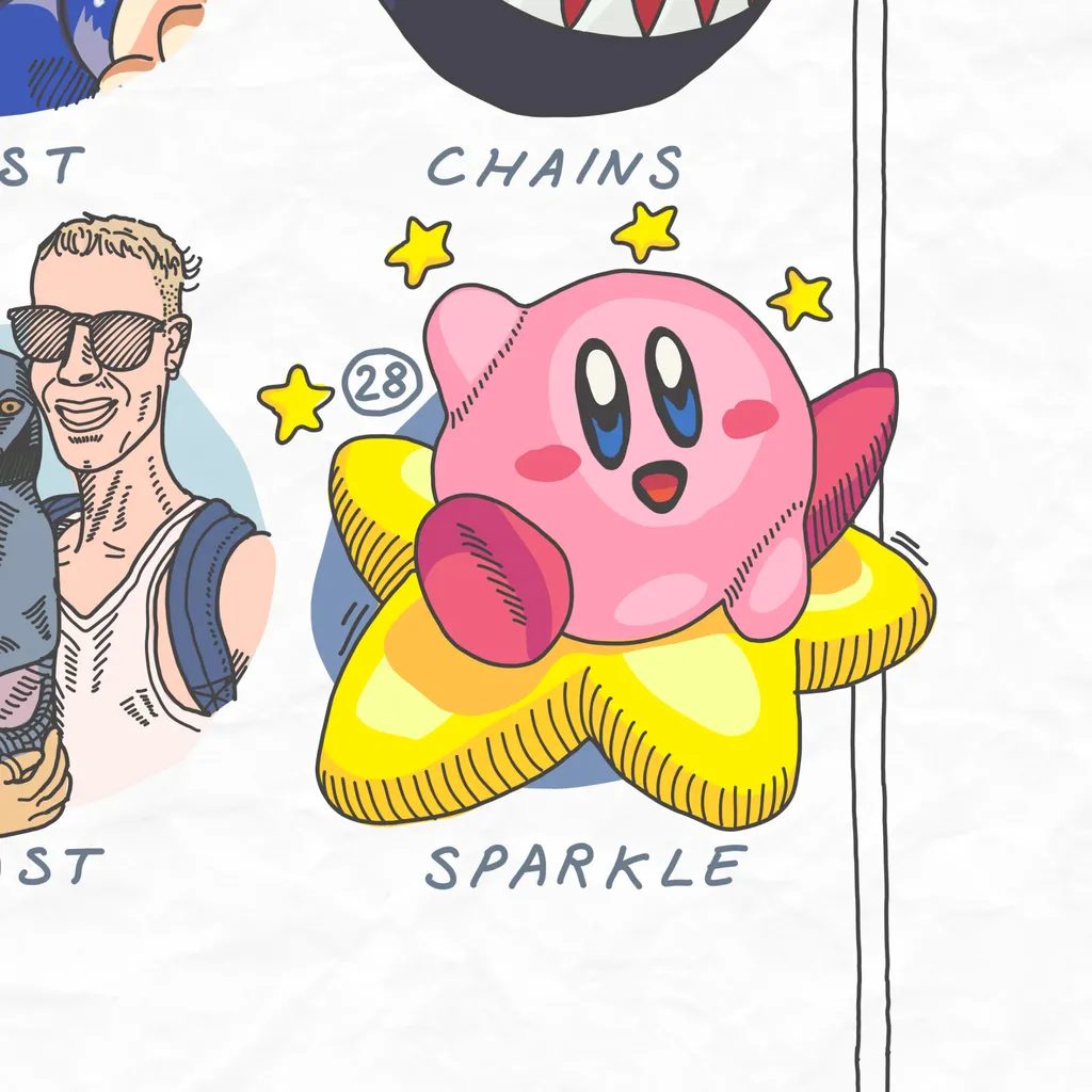 Sparkle - Kirby flying on star